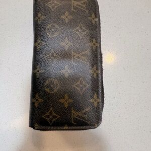 Louis Vuitton Brown and Tan Monogram Zipper Wallet